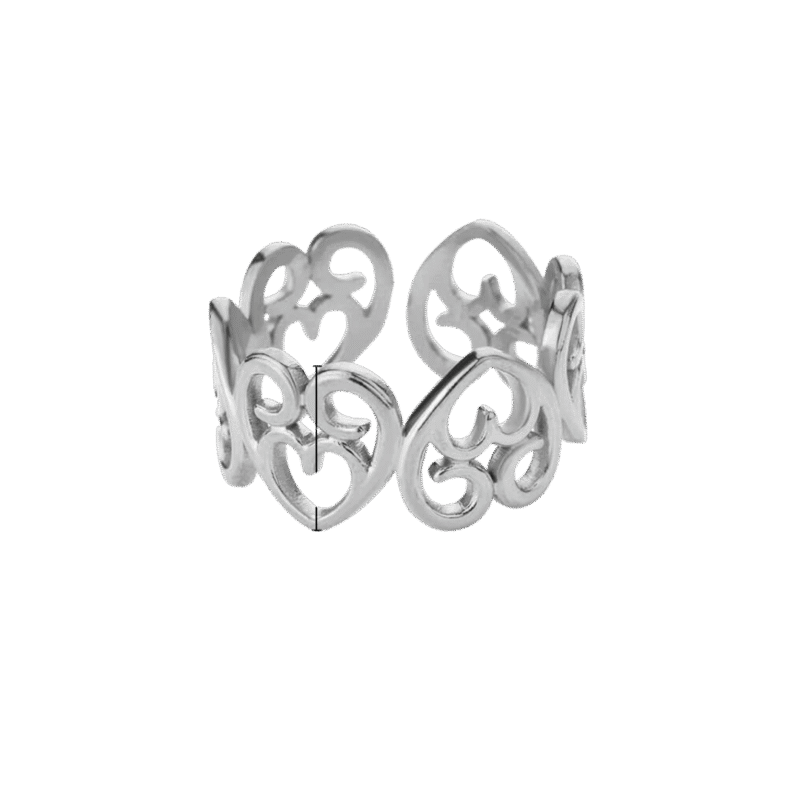 Anillo Filigrana Calada – Plateado — joya personalizable con grabado láser | Kinti Joyería