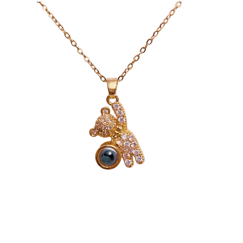 Collar Proyección Mariposa – Oro Rosa — joya personalizable con grabado láser | Kinti Joyería