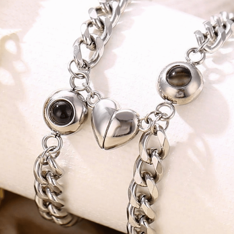 Pulsera Proyección Eslabón Cubano – Acero — joya personalizable con grabado láser | Kinti Joyería