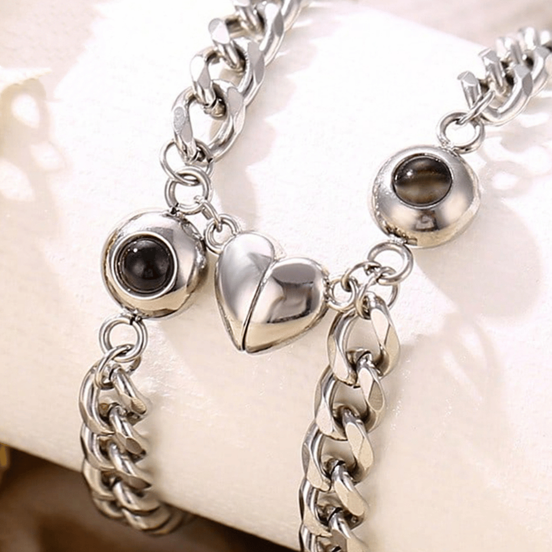 Pulsera Proyección Eslabón Cubano – Acero — joya personalizable con grabado láser | Kinti Joyería