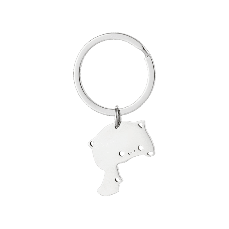 Llavero Plaquita – Plateado — joya personalizable con grabado láser | Kinti Joyería