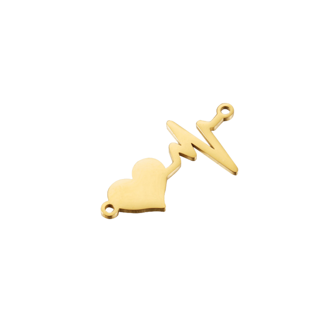 Dije Corazón con Latido – Dorado — joya personalizable con grabado láser | Kinti Joyería