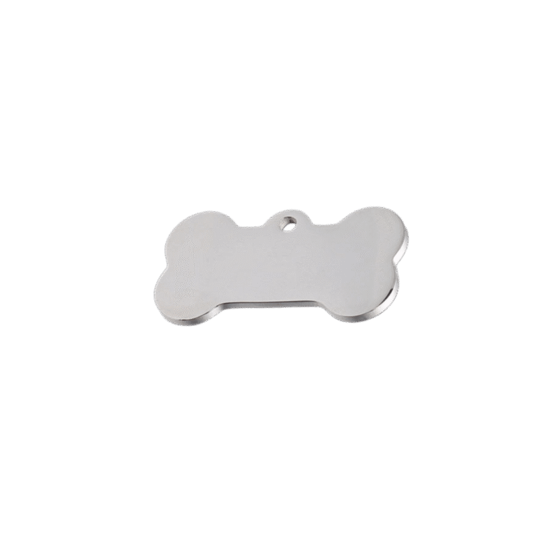Dije Hueso Mascota – Plateado — joya personalizable con grabado láser | Kinti Joyería