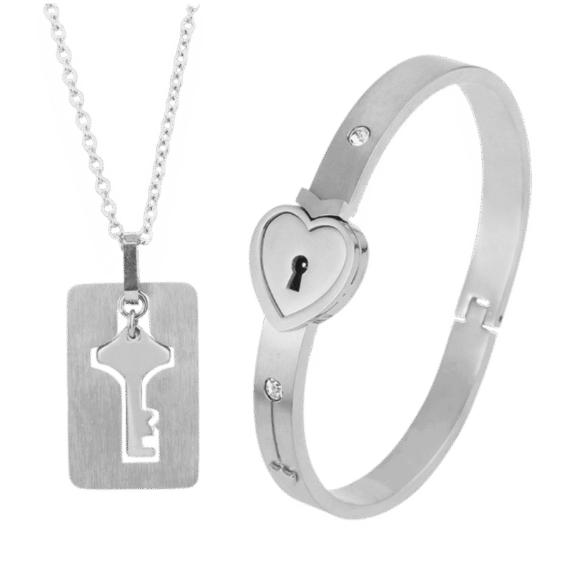 Esclava Candado con Placa – Acero — joya personalizable con grabado láser | Kinti Joyería